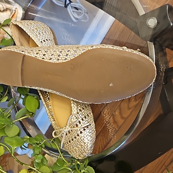 Talbots Ballet Flats size 8.5 M Metallic Gold - Picture 3 of 6